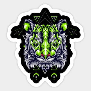 tiger head space Sticker